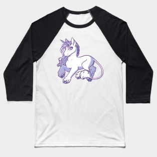 Fluffy Unicorn Baseball T-Shirt